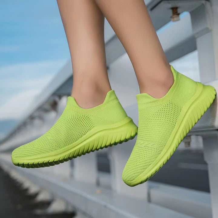 Unisex nan åndbare strik-sneakers med ergonomisk memory-fodsål Skovae