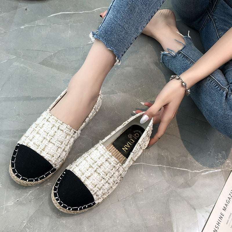 Dame Espadrillos med elegant tweed-mønster og skridsikker sål Stilla