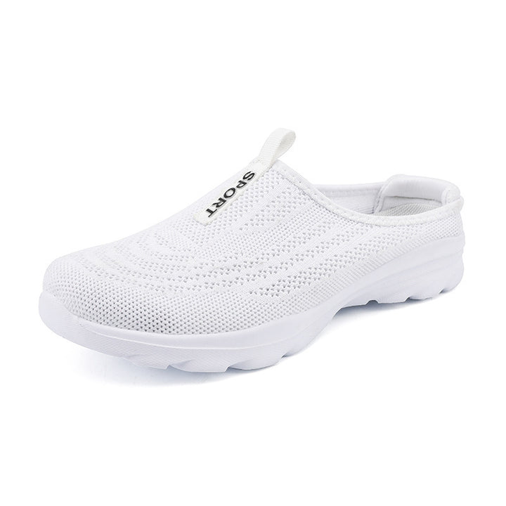 Dame nan strikket mule-sneaker med åben hælkant, elastisk indgang og polstret sål Skovae