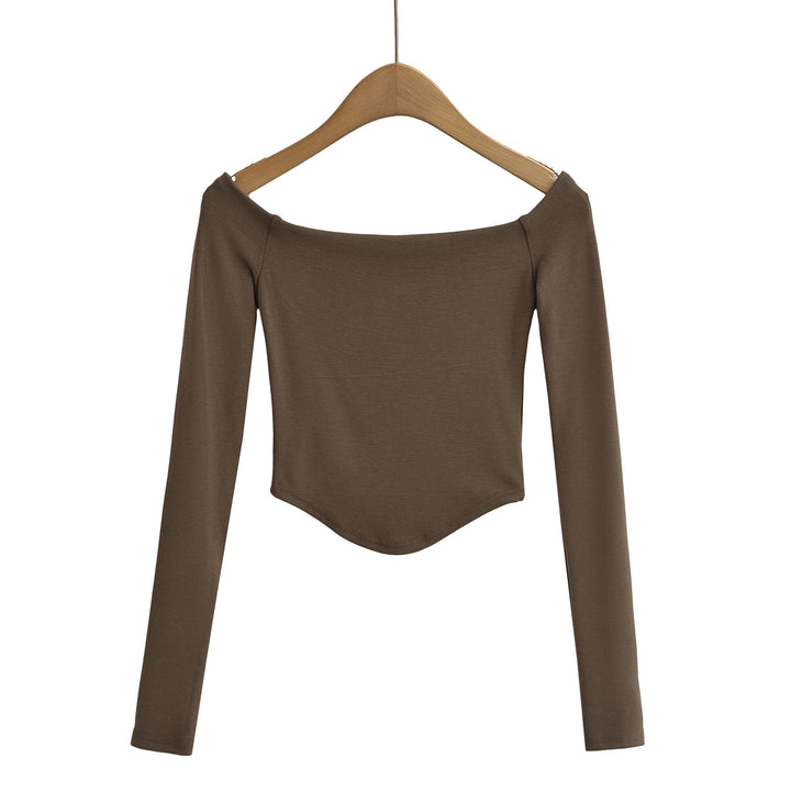 Dame Off-Shoulder Langærmet Top med figursyet snit og elegant design Stilla