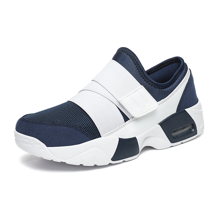 Dame nan Slip-on sneakers med bred elastisk rem, åndbart mesh og formet dæmpningssåle Skovae