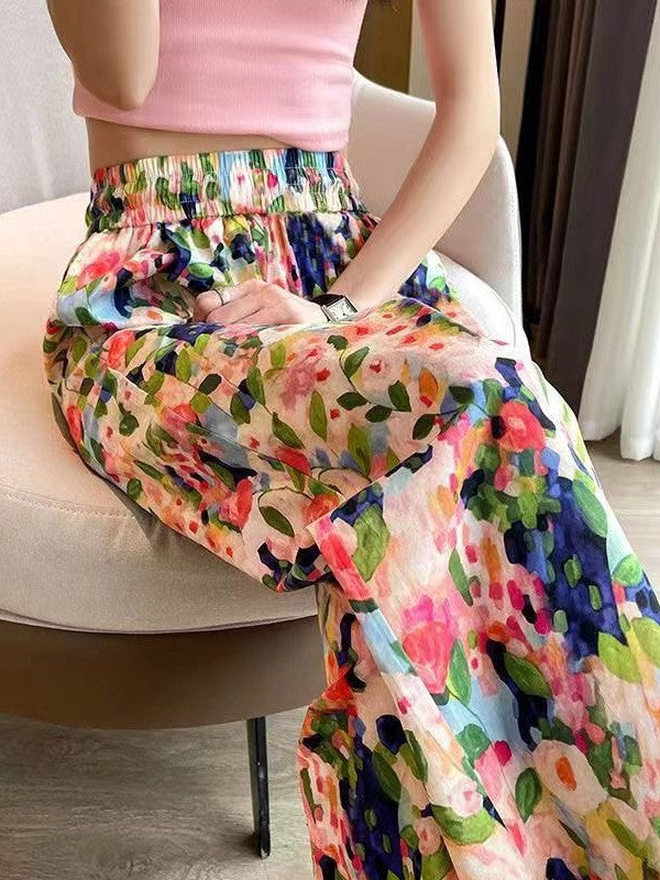 Dame Blomsterprint Løse-Bukser Stilla
