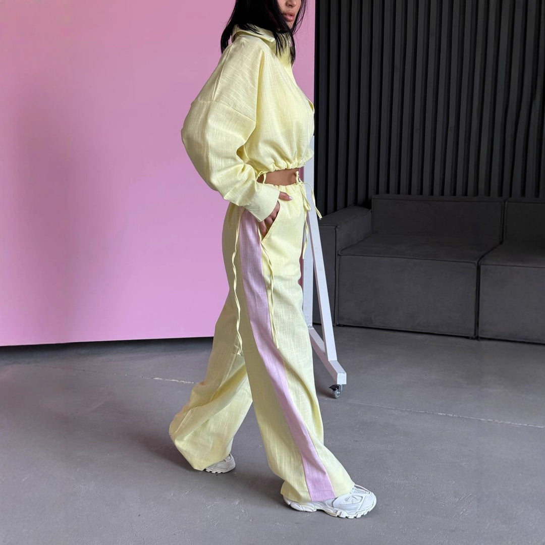 Women's Casual Top and Wide Pants Set Skovae