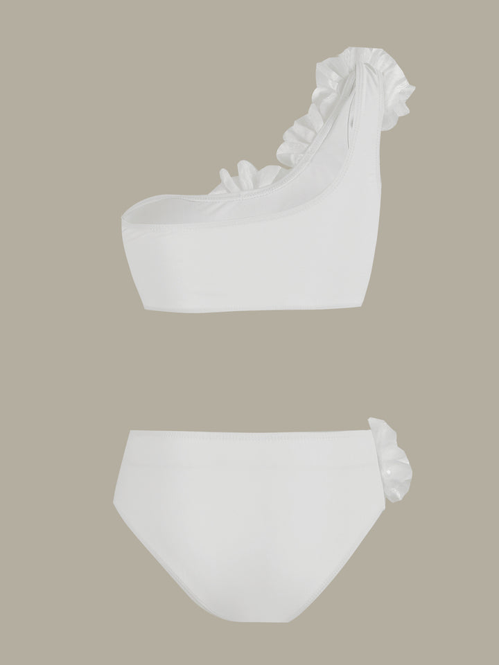 Dame bikini-sæt med elegant bustier og raffinerede blomsterapplikationer Stilla