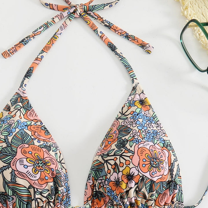 Dame blomster mønster bikini sæt Skovae