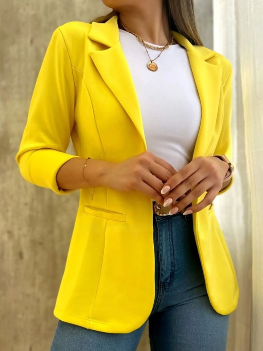 Dame elegant blazer med moderne snit og funktionelle lommer Stilla