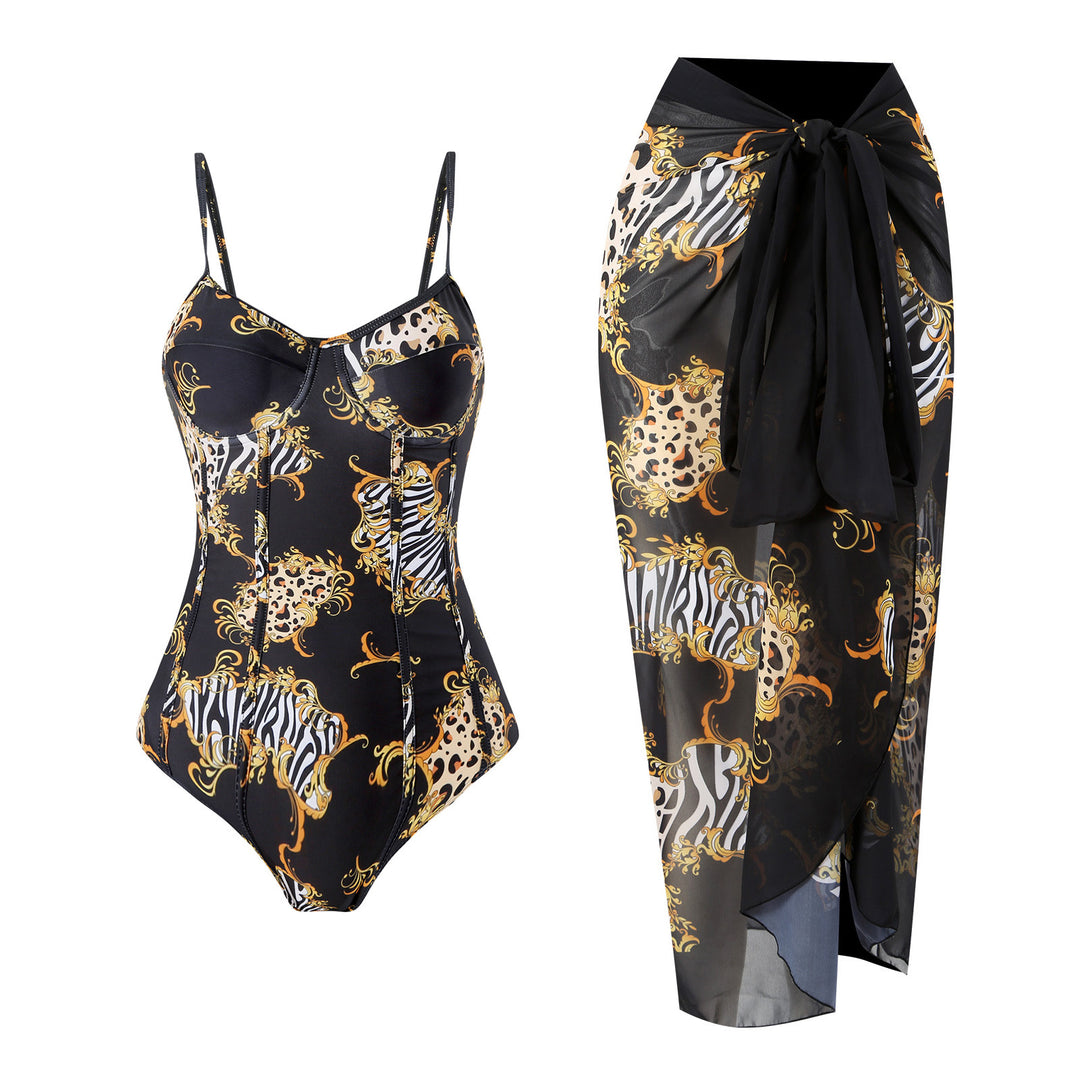 Dame Badeshorts med elegant omslagsskjørt Stilla