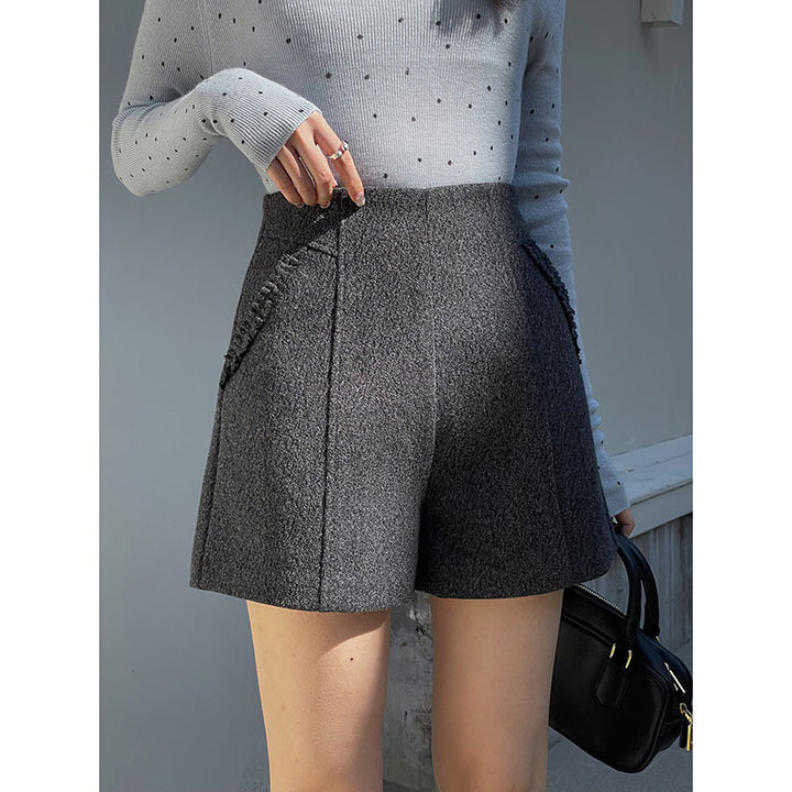 Dame elegante shorts med raffinerede flæse detaljer Stilla
