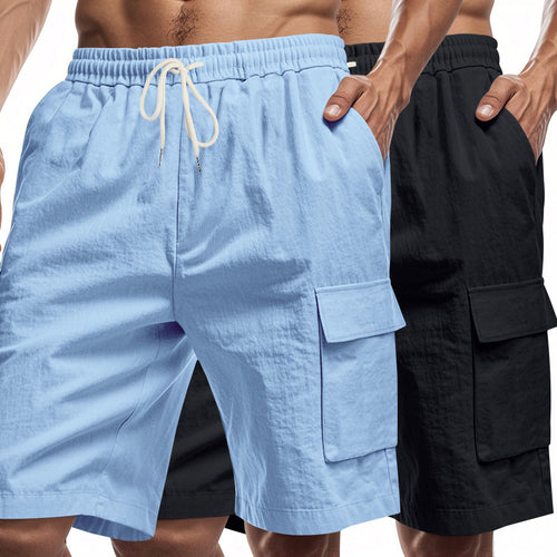 Herren Cargo-shorts med praktiske sidelommer og elastisk talje Stilla