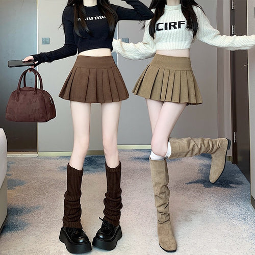 Femme Plisseret Corduroy Miniskirt Stilla