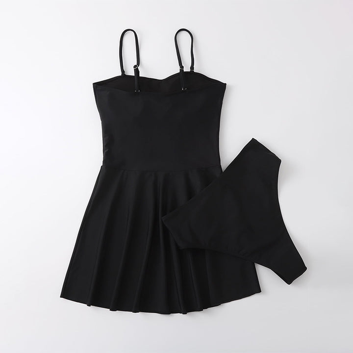 Dame sportlig one-piece badeanstalt med flydende nederdel Skovae