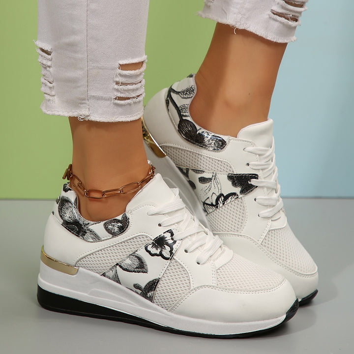 Dame Sporty Sneakers med blomstermotiv og ergonomisk dæmpning Stilla