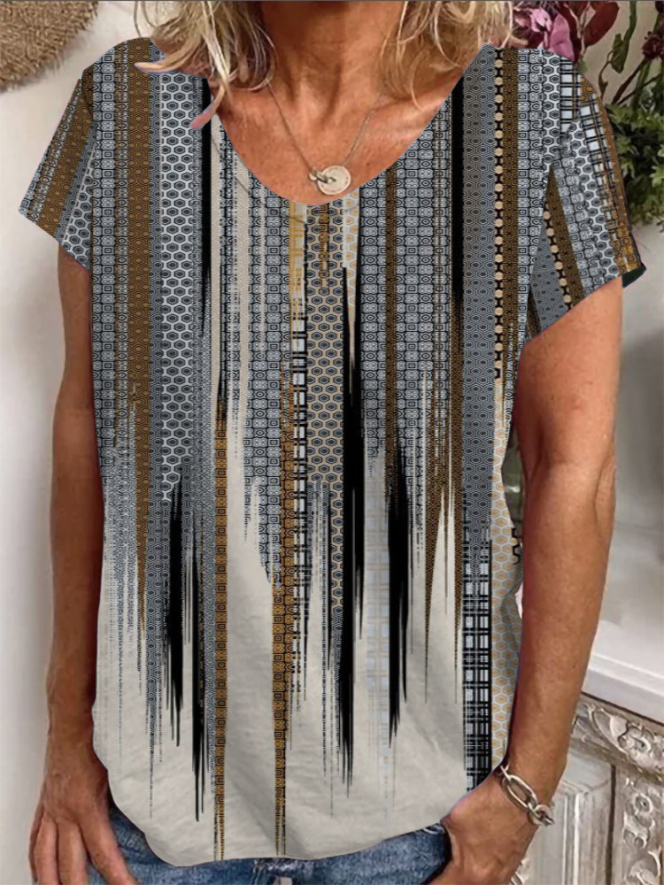 Dame Loose Bluse med farverigt paisleymønster Skovae