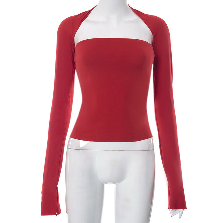 Femme Chic Udbredt Langærmet T-shirt Stilla