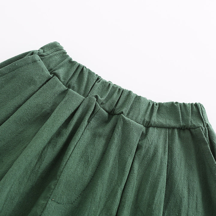 Pige A-linje Twill Nederdel med floral talje-detalje Stilla