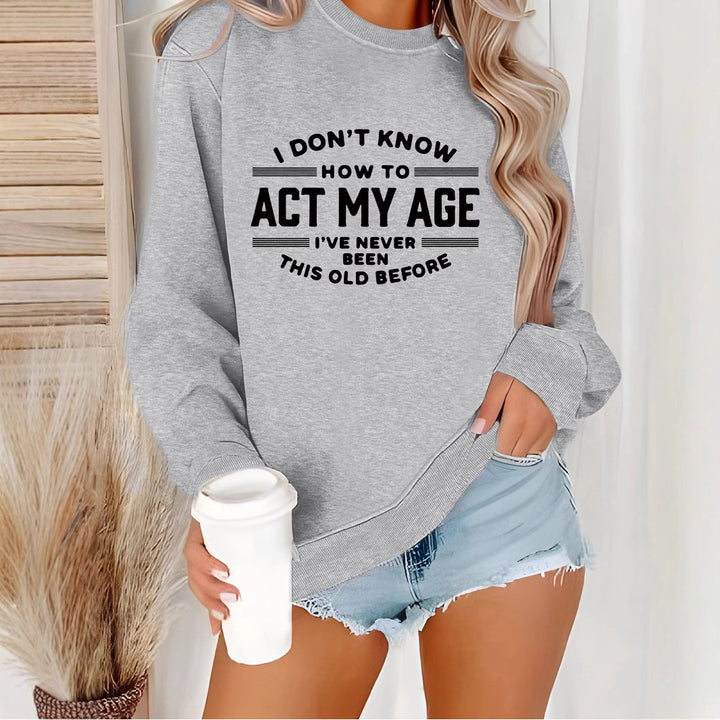 Kvinders sweatshirt med humoristisk print og afslappet pasform Stilla