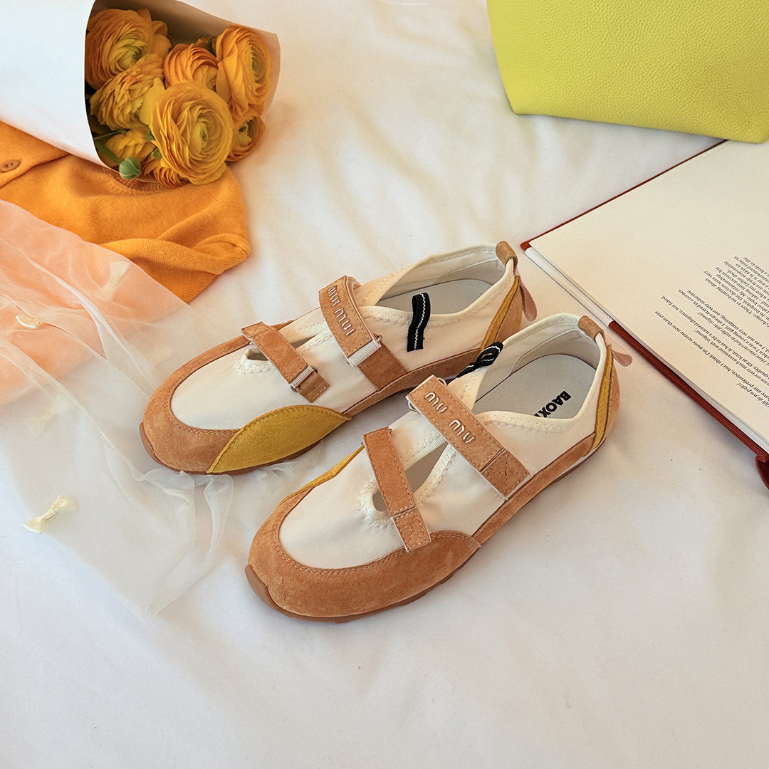 Femme Sporty Casual Multi-Texturerede Sneakers Stilla