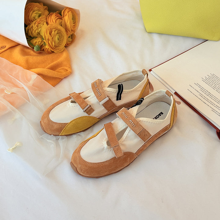 Femme Sporty Casual Multi-Texturerede Sneakers Stilla