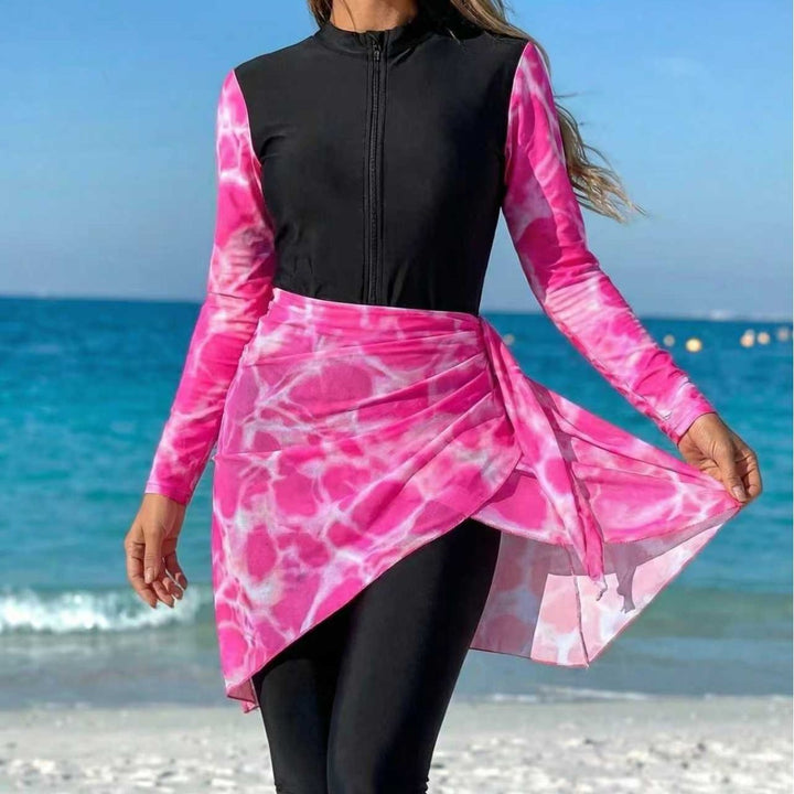 Dame modischer Rashguard med inderskørt Skovae