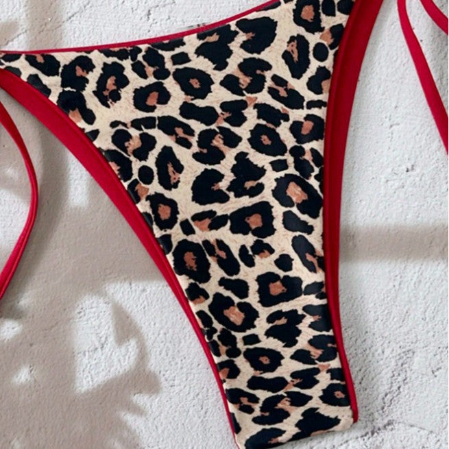 Dame Triangel-Bikini med spændende leopardmønster Skovae