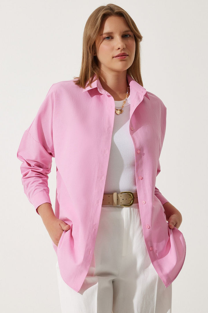 Dame Oversized Bluse med lange ærmer Stilla