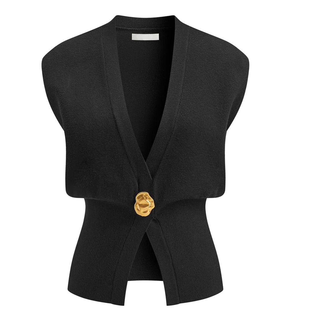 Dame strik-vest med fint lukning Stilla