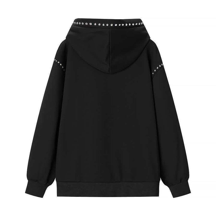 Kvindernes fashionable hoodie med elegante nitter Stilla