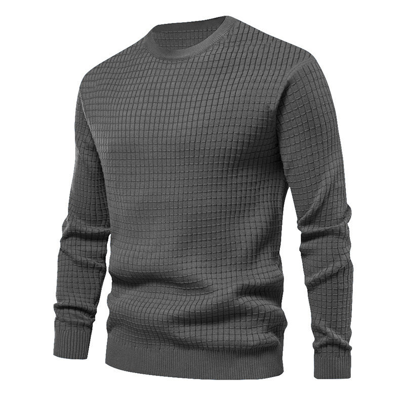 Herrer elegant strikpullover med struktureret design Stilla