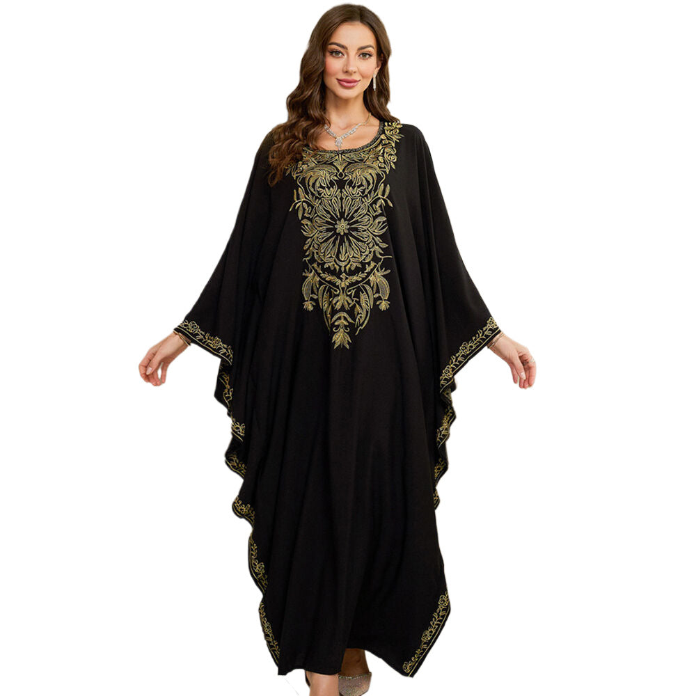 Dame Kaftan med kunstneriske broderier Stilla