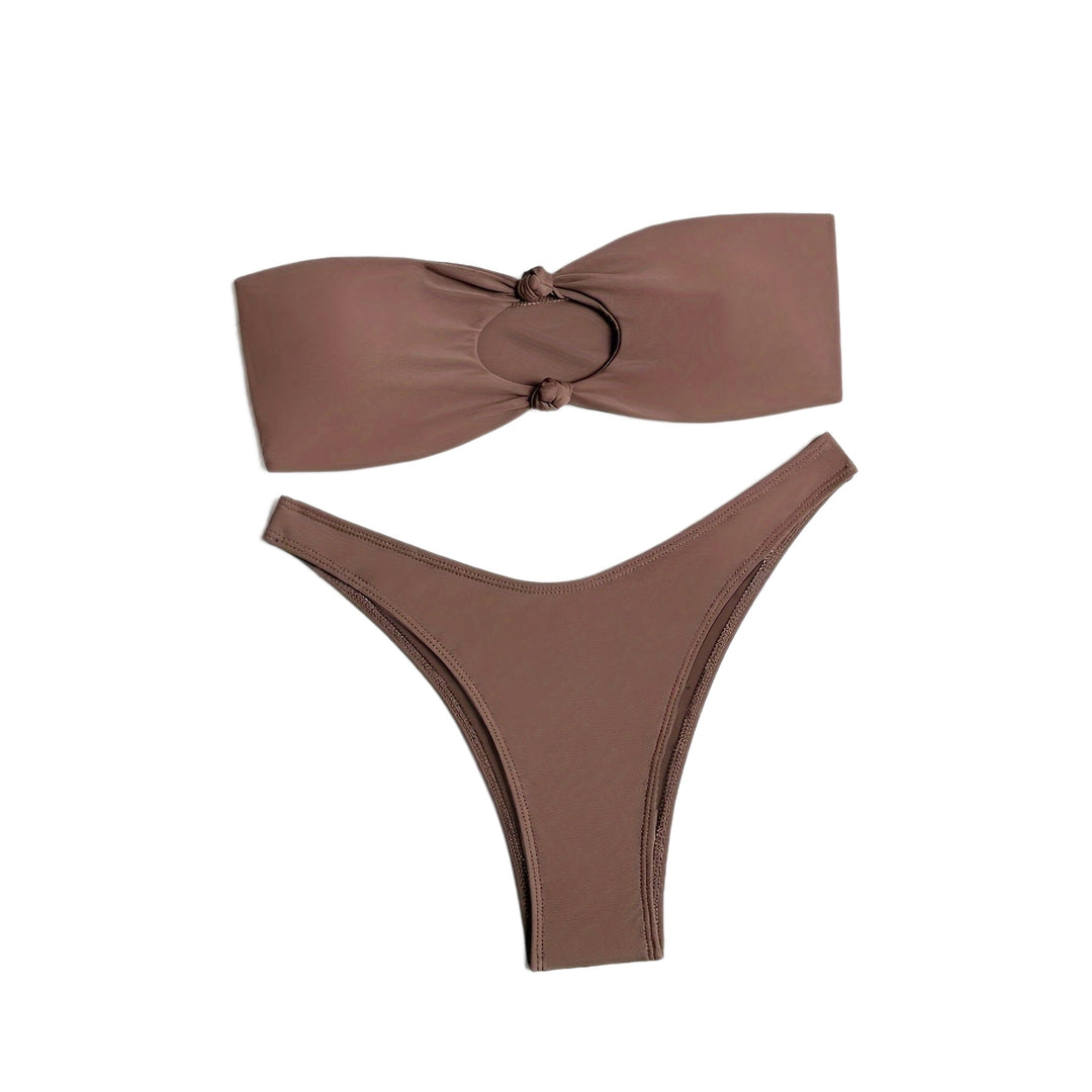 Damer Bandeau-bikini med innovativ knude design Skovae