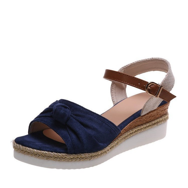 Damer wedge-sandaler med justerbar rem og elastisk indlæg Stilla