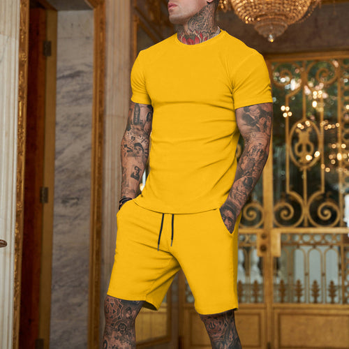 Herrer sporty T-shirt og shorts sæt Stilla