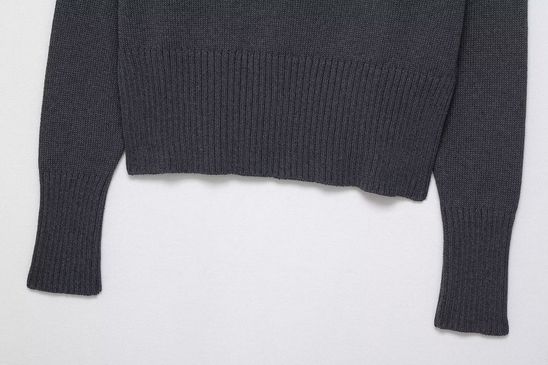 Dame elegant oversized strikpullover med bred rund halsudskæring Stilla