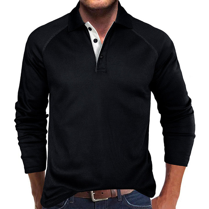 Herrer poloshirt med innovativ strukturdesign og afslappet snit Stilla