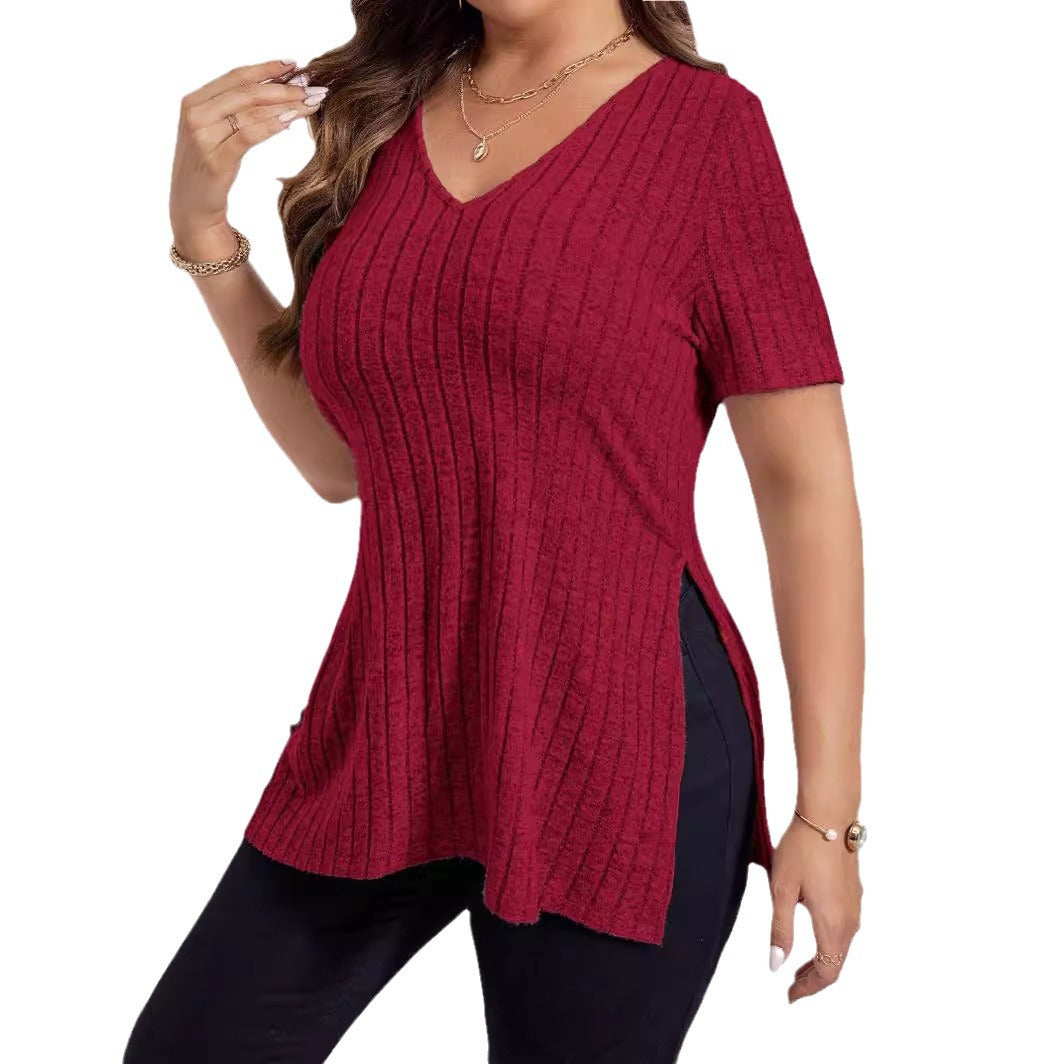 Dame Relaxed Fit Rib Tunika Top Stilla