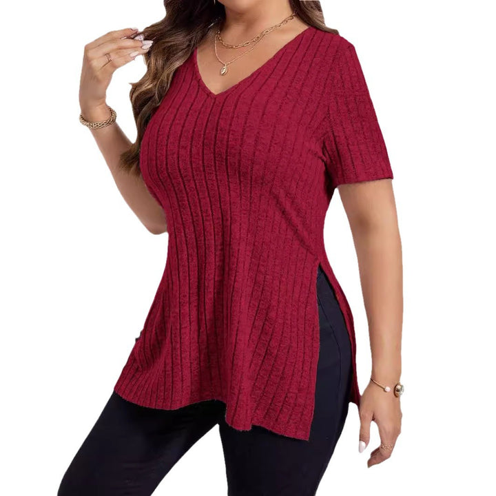 Dame Relaxed Fit Rib Tunika Top Stilla