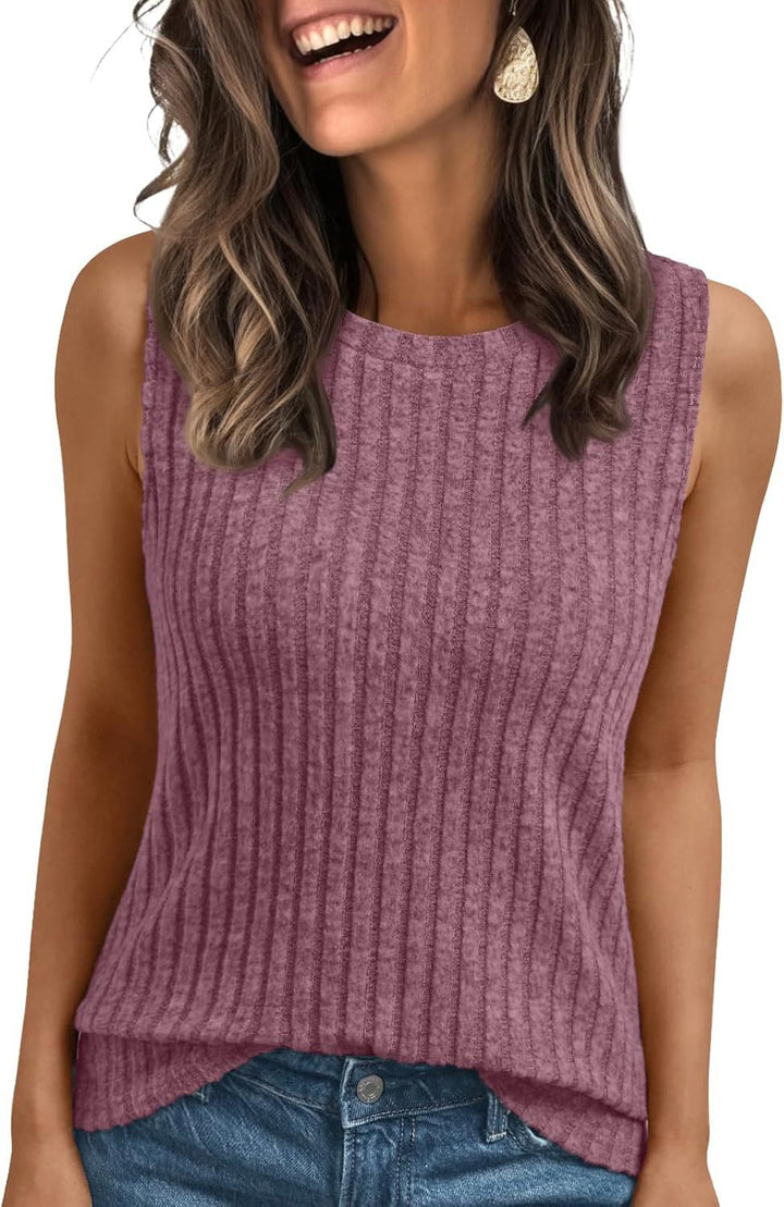Dame ribstrik fritidsbluse Stilla