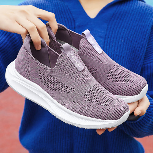 Damer Åndbare Slip-On Løbesko med elastisk Såle Stilla