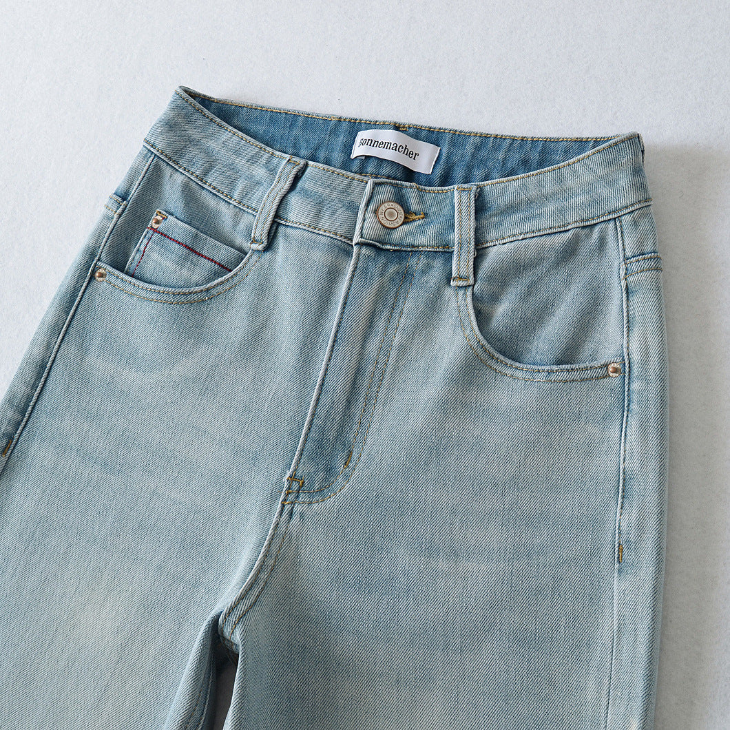 Dame Flared Jeans i vintage-stil med høj talje og bred ben Stilla