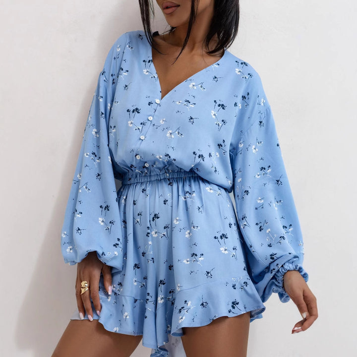 Dame Floral Print Wrap Overall Stilla