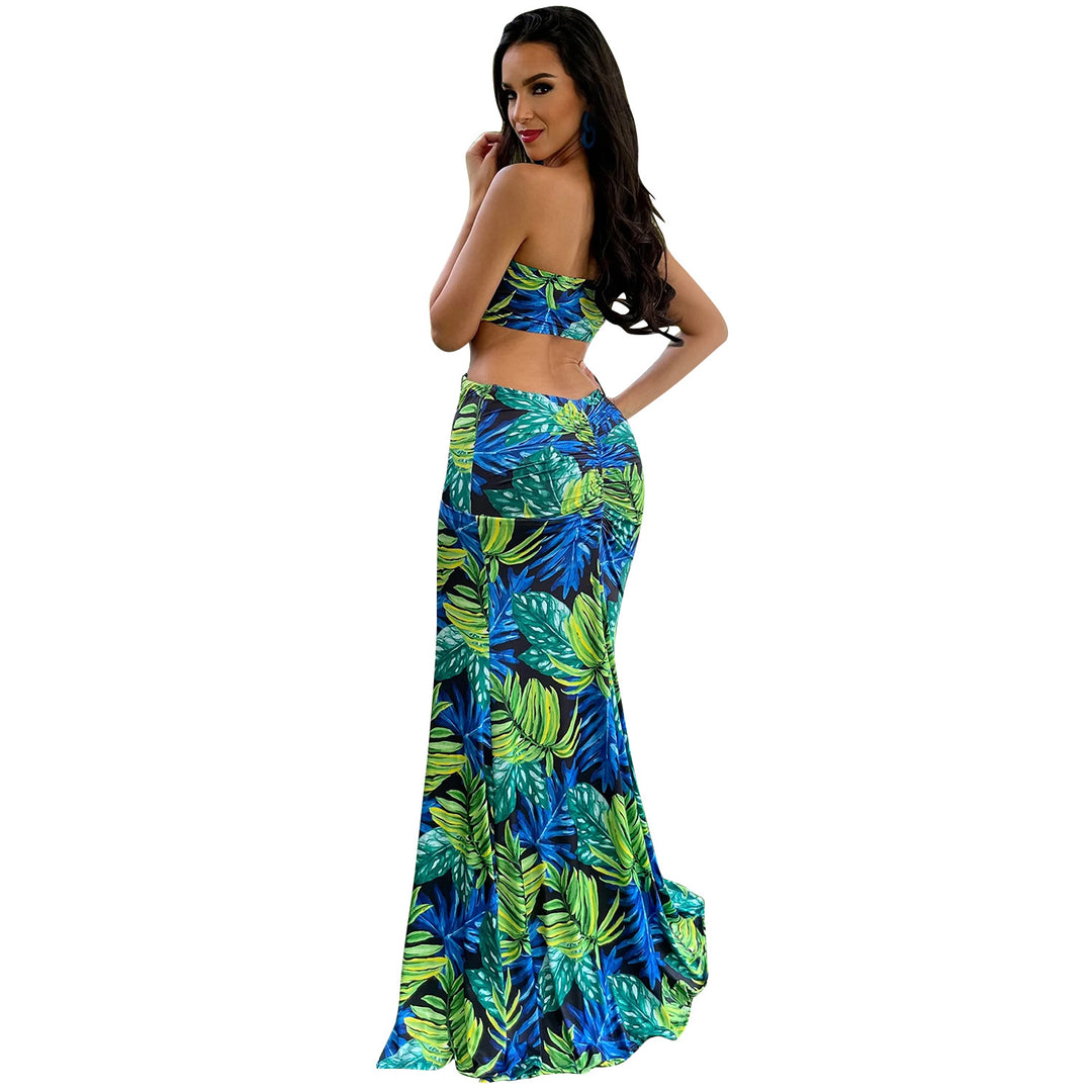 Dame Floral Cut-Out Maxi Kjole Stilla
