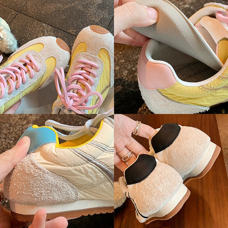 Dame Retro-sneaker med slidstærkt overmateriale og fleksibel gummisål Stilla