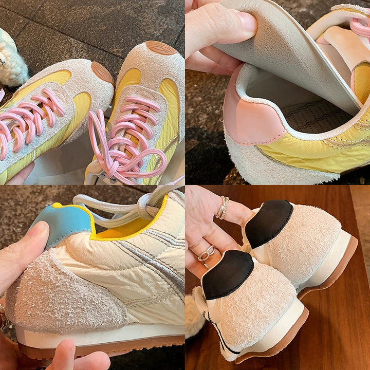 Dame Retro-sneaker med slidstærkt overmateriale og fleksibel gummisål Stilla