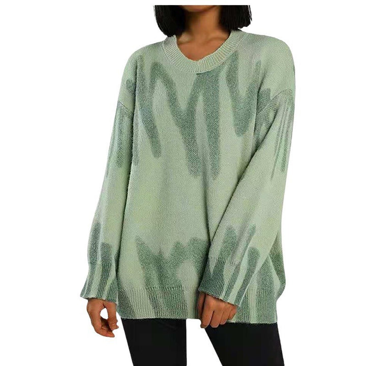 Kvinders store løse sweater i moderne gradientfarve Stilla
