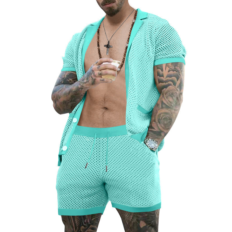Herrer afslappet net sportsoutfit i sommerstil Stilla