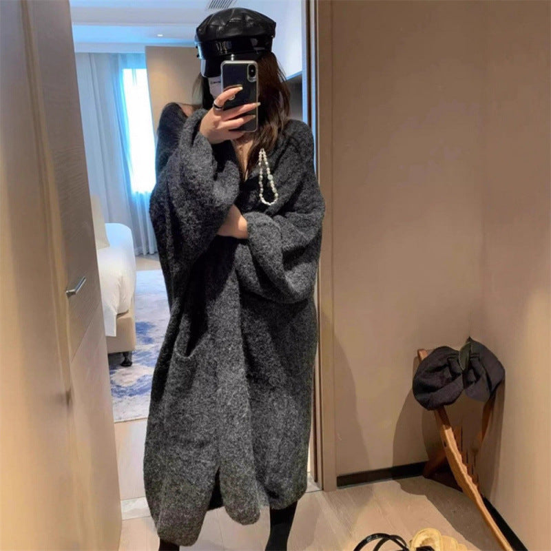 Kvinders fluffy cardigan med store lommer og løs pasform Stilla