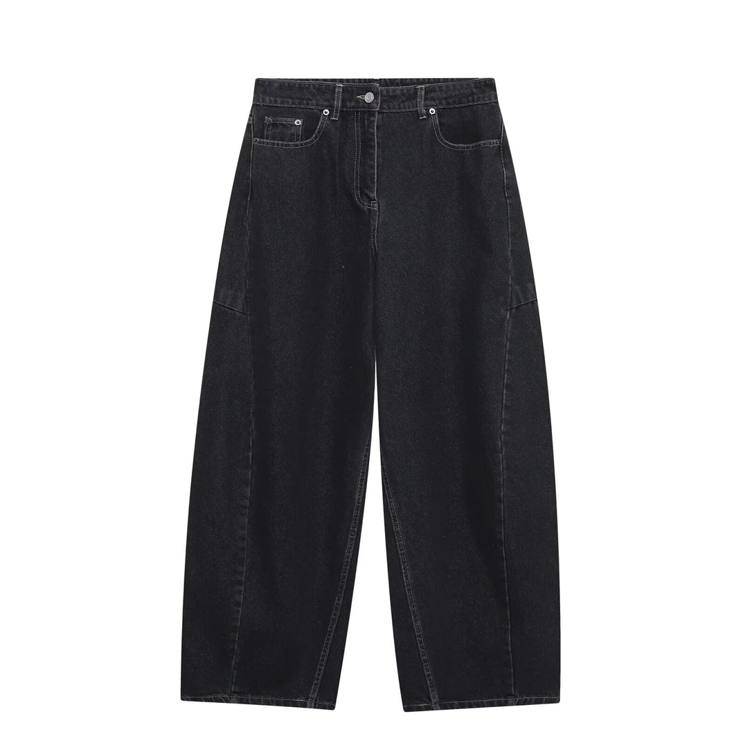 Dame løse jeans i moderne skæring med trendy cargo-lommer Skovae
