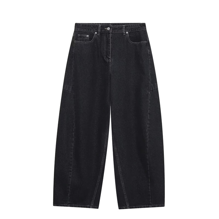 Dame løse jeans i moderne skæring med trendy cargo-lommer Skovae