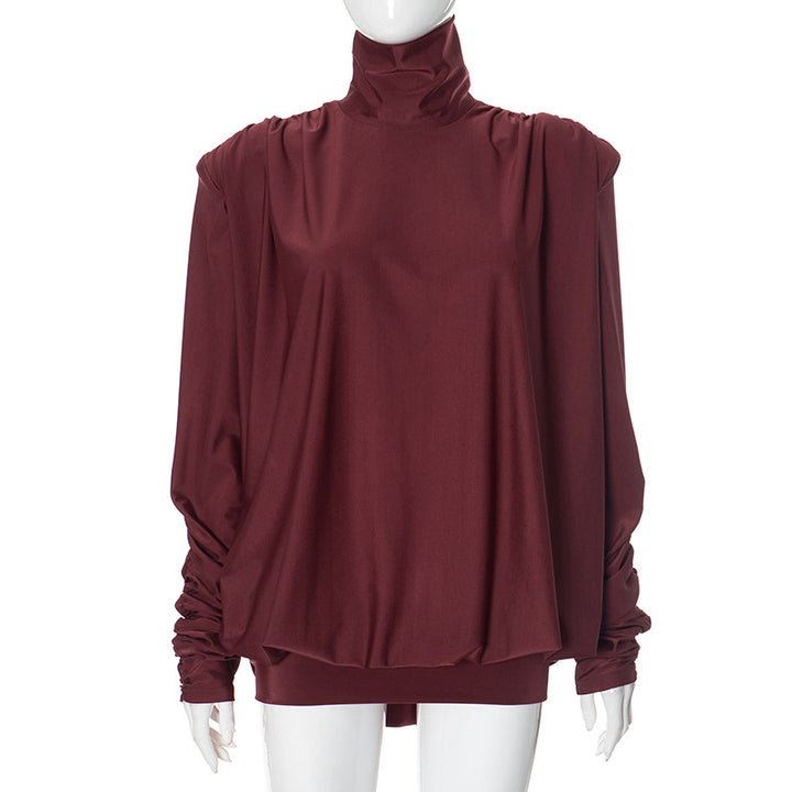 Femme Høj krave Langærmet Relaxed Fit Top Stilla