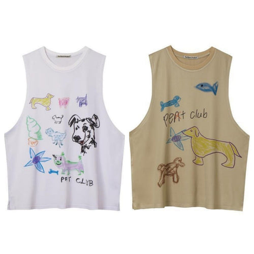 Dame Kunstnerisk Grafik Tank Top Stilla
